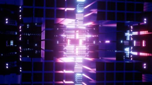 Videohive - Vj Loop Flying Shimmering Abstraction Of Cubes 02 - 35536400 - 35536400