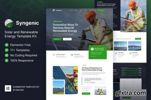 ThemeForest - Syngenic v1.0.0 - Solar & Renewable Energy Elementor Template Kit - 35500012