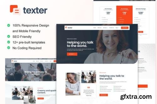 ThemeForest - Texter v1.0.0 - Content Writing Service Agency Elementor Kit - 35457131