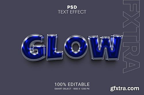 Glow editable text effect premium psd