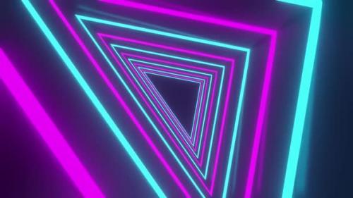 Videohive - Neon Triangle Lights Rotation - 35541136 - 35541136