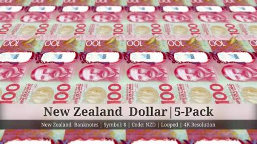 Videohive - New Zealand Dollar | New Zealand Currency - 5 Pack | 4K Resolution | Looped - 35541748 - 35541748