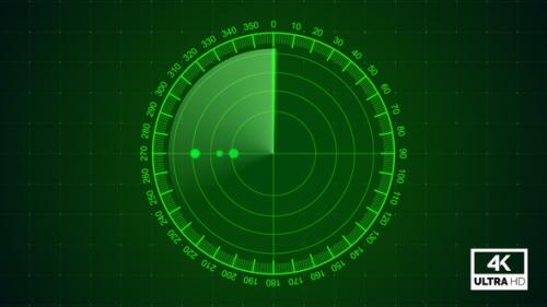 Videohive - Green Radar Hud Isolated On Black Background V3 - 35541925 - 35541925