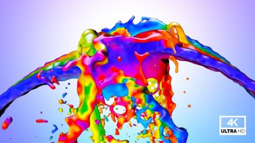 Videohive - Multicolor Paint Splash Collision V1 - 35542017 - 35542017