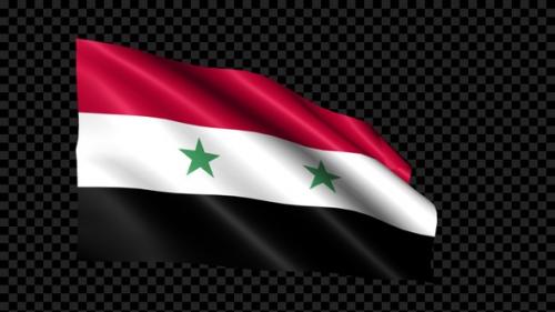 Videohive - Syria Flag Blowing In The Wind - 35542384 - 35542384