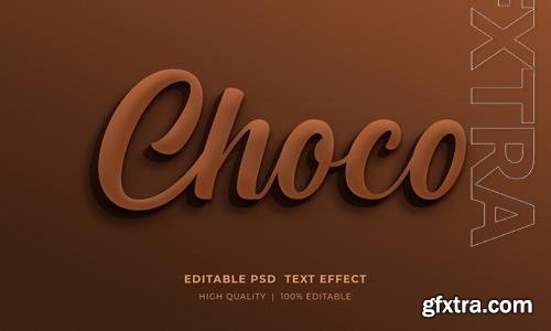 Choco editable text style effect mockup template