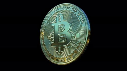 Videohive - 4K Bitcoin Loop On Alpha - 35524009 - 35524009