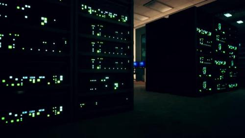 Videohive - Modern Server Room with Supercomputers Light - 35536222 - 35536222