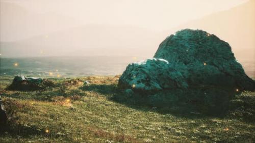 Videohive - Alpine Meadow with Rocks and Green Grass - 35536834 - 35536834