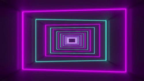 Videohive - Tunnel and Glowing Neon Lights - 35541128 - 35541128