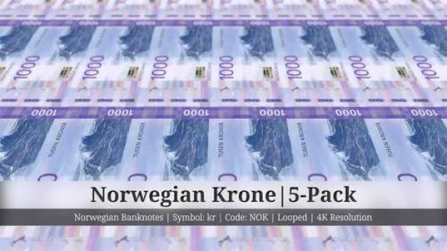 Videohive - Norwegian Krone | Norway Currency - 5 Pack | 4K Resolution | Looped - 35541720 - 35541720