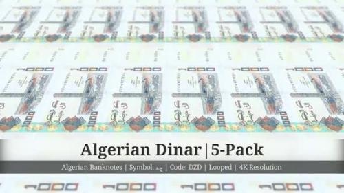 Videohive - Algerian Dinar | Algeria Currency - 5 Pack | 4K Resolution | Looped - 35541722 - 35541722