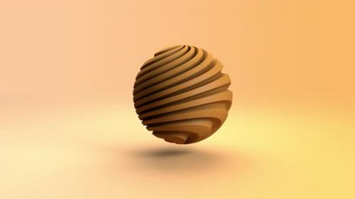 Videohive - Abstract Background Design Yellow sphere shapeshifting effect deformation twist effect Animation - 34226256 - 34226256