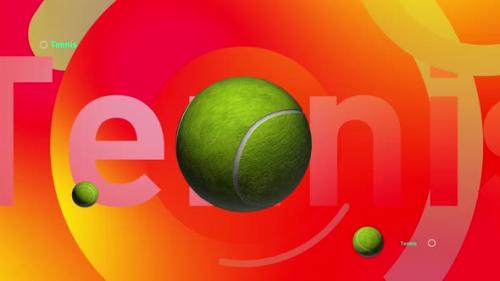 Videohive - Typography Tennis Ball Sports Background - 35497381 - 35497381