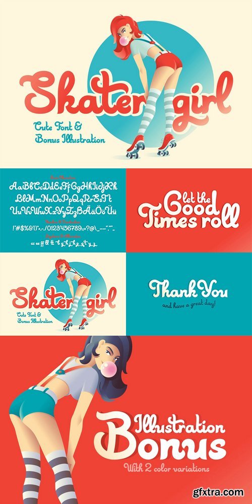 Skater Girl font + Bonus 2208576