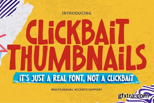 Clickbait Thumbnails - Cartoon Font