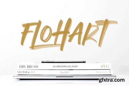 Flohart Svg Brush Font 3821093