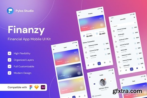 Finanzy - Financial Mobile App UI Kits