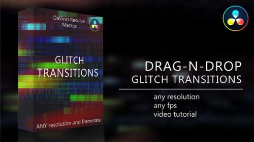 Videohive - Glitch Transitions for DaVinci Resolve - 35618020 - 35618020