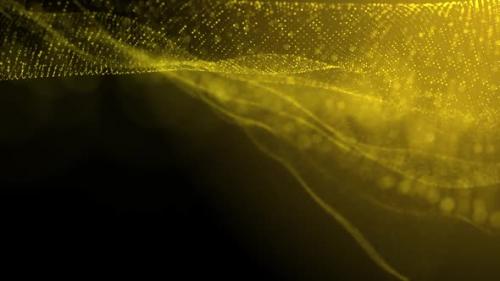 Videohive - golden digital wave background - 35632085 - 35632085