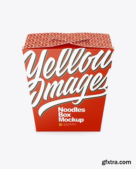 Matte Paper Noodles Box Mockup 67794