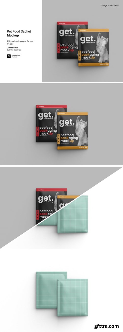 Pet Food Sachet Mockup