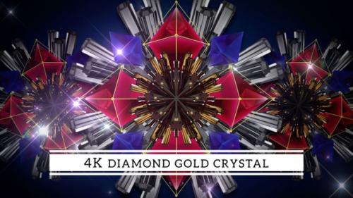 Videohive - 4K Diamond Gold And Crystals - 35632288 - 35632288