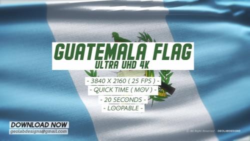 Videohive - Guatemala Flag - Ultra UHD 4K Loopable - 35632299 - 35632299