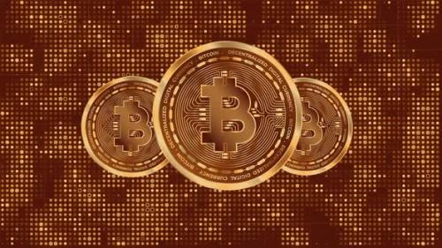 Videohive - 3D Bitcoin Background Crypto Currency Animation - 35632600 - 35632600