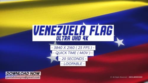 Videohive - Venezuela Flag - Ultra UHD 4K Loopable - 35632611 - 35632611