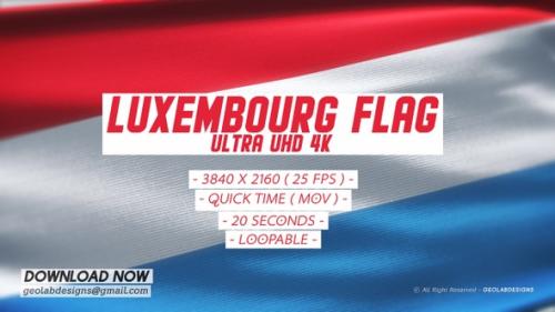 Videohive - Luxembourg Flag - Ultra UHD 4K Loopable - 35632915 - 35632915