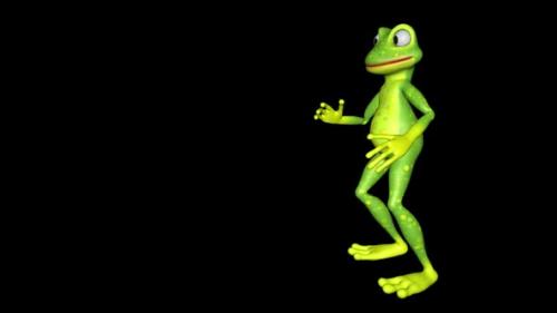 Videohive - Frog Happy Dancing Looped Alpha Channel - 35632969 - 35632969