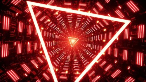 Videohive - Red Triangle Light Tunnel VJ Loop - 35633620 - 35633620