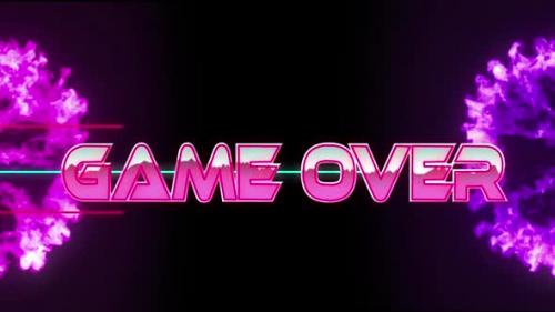 Videohive - Game over game screen 4k - 35623581 - 35623581