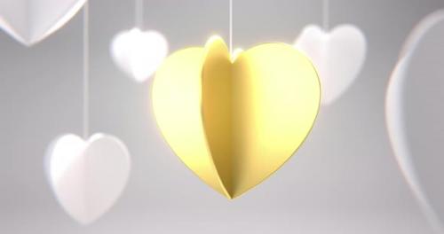 Videohive - Golden Heart Loop - 4K - 35625227 - 35625227