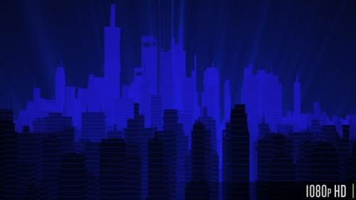 Videohive - Silhouette of City Nightlife Skyline - 35625230 - 35625230