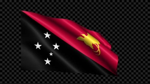 Videohive - Papua New Guinea Flag Blowing In The Wind - 35627479 - 35627479