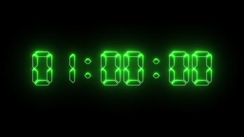 Videohive - 1 Minute Neon Digital Countdown V3 - 35627828 - 35627828