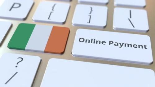 Videohive - Online Payment Text and Flag of Ireland on the Keyboard - 35631960 - 35631960