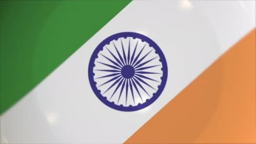 Videohive - Plate with Flag of India - 35637624 - 35637624