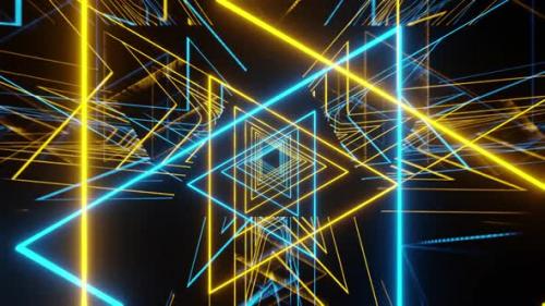 Videohive - Neon Party Triangles Background Vj Loop HD - 35621546 - 35621546