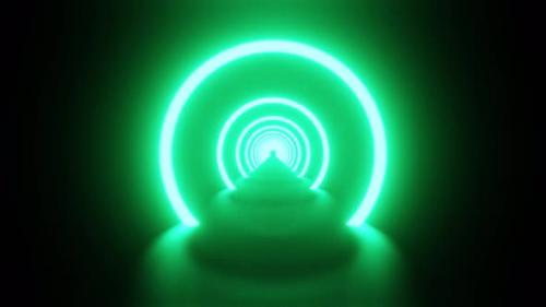 Videohive - Green Ring Tunnel Vj Loop Background 4K - 35621547 - 35621547