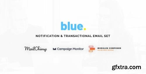 ThemeForest - Blue v1.0 - Notification & Transactional Email Templates with Online Builder - 35413680