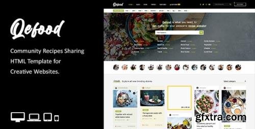 ThemeForest - Qefood v1.0 - Community Recipes Sharing HTML Template - 34550985