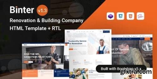 ThemeForest - Binter v1.3 - Renovation Building Bootstrap 5 Template - 28830804