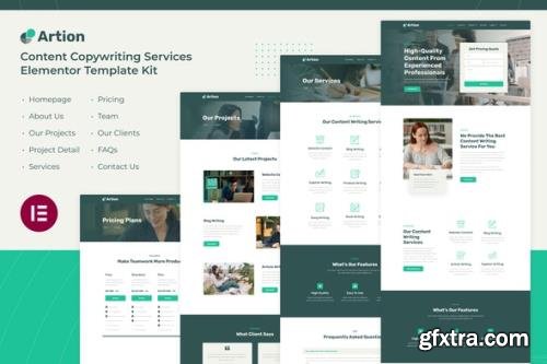 ThemeForest - Artion v1.0.0 - Content Copywriting Services Elementor Template Kit - 35612652