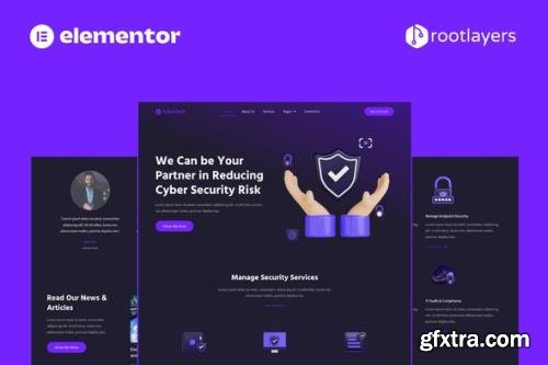 ThemeForest - Cybertech v1.0.0 - Cyber Security Elementor Pro Full Site Template Kit - 35533852