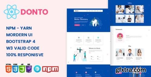 ThemeForest - Donto v1.0 - Dental Clinic & Medical Health React Template - 28998255