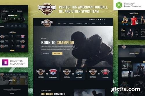 ThemeForest - Roethlon v1.0.0 - American Football NFL Elementor Template Kit - 35588380