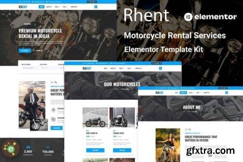 ThemeForest - Rhent v1.0.0 - Motorcycle Rental Services Elementor Template Kit - 35601451